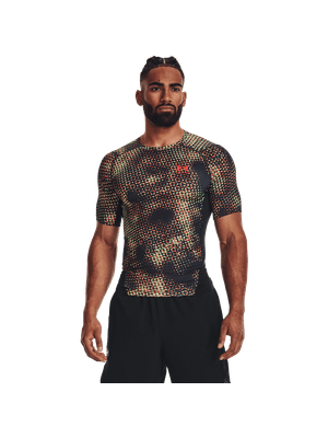 Camiseta de Compresión UA HeatGear® Armour Print para Hombre