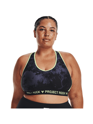 Sostén Deportivo UA Project Rock Crossback Print para Mujer