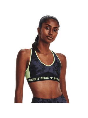 Sostén Deportivo UA Project Rock Crossback Print para Mujer