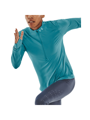 Camiseta Manga Larga de Running UA Qualifier Run ½ Zip para Mujer