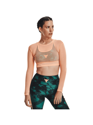 Camiseta Manga Larga Project Rock Sheer Mesh para Mujer