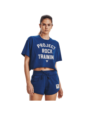 Camiseta UA Project Rock Rival Terry para Mujer