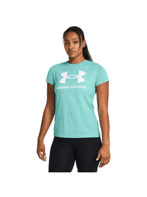 Camiseta Manga Corta UA W SPORTSTYLE LOGO SS-GRN para Mujer