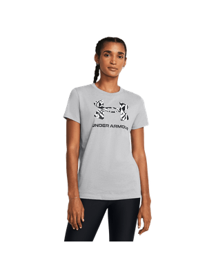 Camiseta Manga Corta UA W SPORTSTYLE LOGO SS-GRY para Mujer