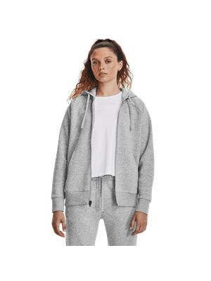 Buzo UA Rival Fleece FZ Hoodie-GRY para Mujer