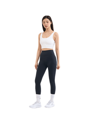 Esqueleto Meridian Fitted Crop Tank-Wht Para Mujer