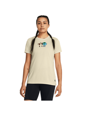 Camiseta Manga Corta Ua Artist Protect Globe-Brn Para Mujer