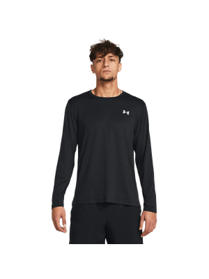 Camiseta Manga Larga Ua Launch Longsleeve-Blk Para Hombre