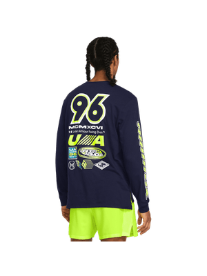 Camiseta Manga Larga Ua Run Anywhere Ls-Blu Para Hombre