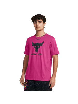 Camiseta Manga Corta Ua Project Rock  Payoff Graphc Ss-Pnk Para Hombre