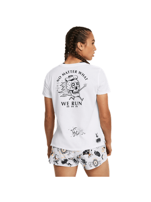 Camiseta Manga Corta Ua We Run Ss-Wht Para Mujer