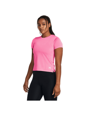 Camiseta Manga Corta Ua Launch Shortsleeve-Pnk Para Mujer