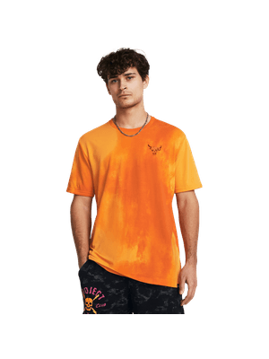 Camiseta Manga Corta Ua Project Rock  Sun Wsh Grphic Ss-Org Para Hombre