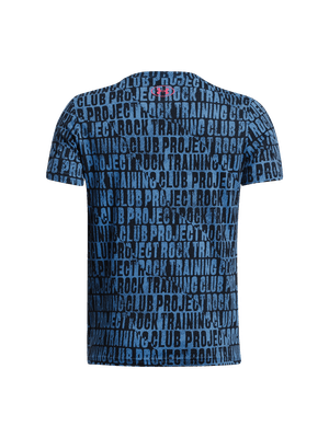 Camiseta Manga Corta Ua Project Rock  B Ss Bb Pt-Blu Para Niño