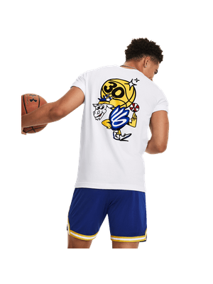 Camiseta Para Basketball Ua Curry Dub Goat Ss Hombre